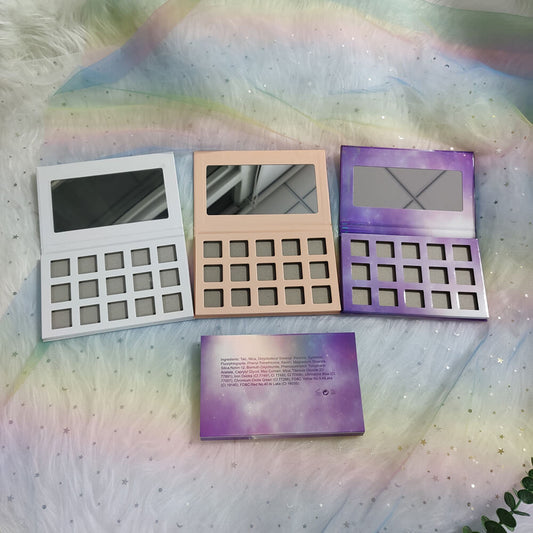 15 color DIY eyeshadow palette square color 22mm high pigmented waterproof