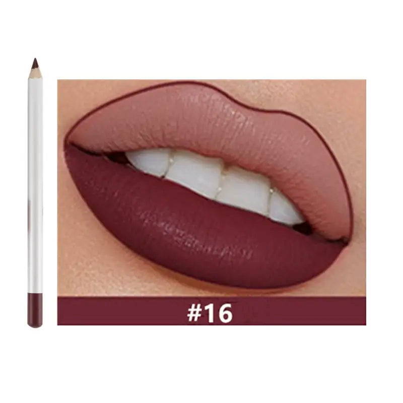 25 color matte lip liner lip color pencil white high pigmented