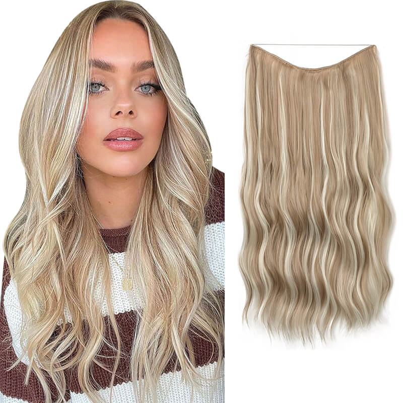 Hair extensions halo hair wig women wigs long curly hair chemical fiber