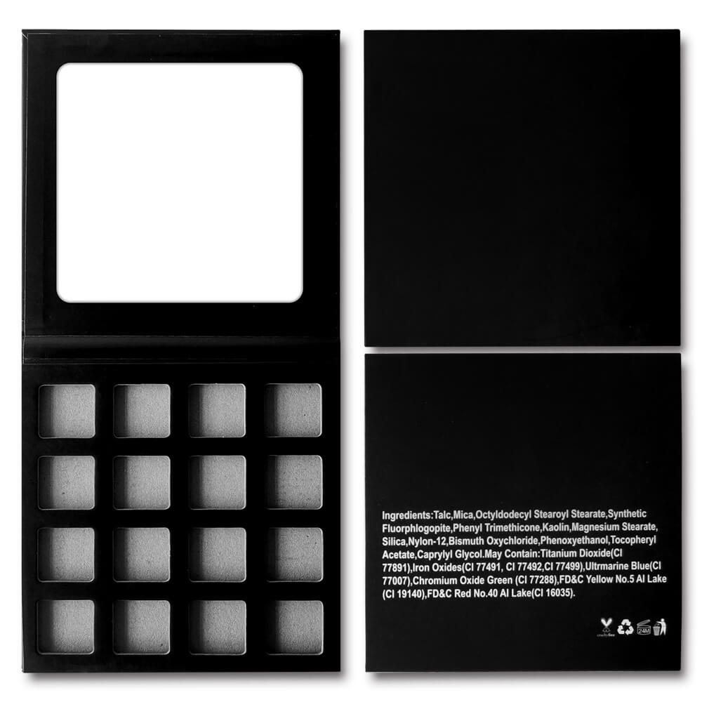 16 color DIY eyeshadow palette square color 22mm high pigmented waterproof