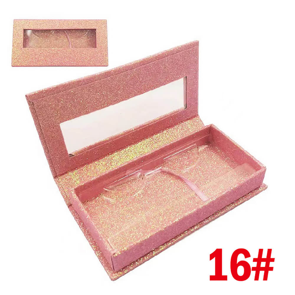 21 color eyelash box empty packaging rectangular window lid box