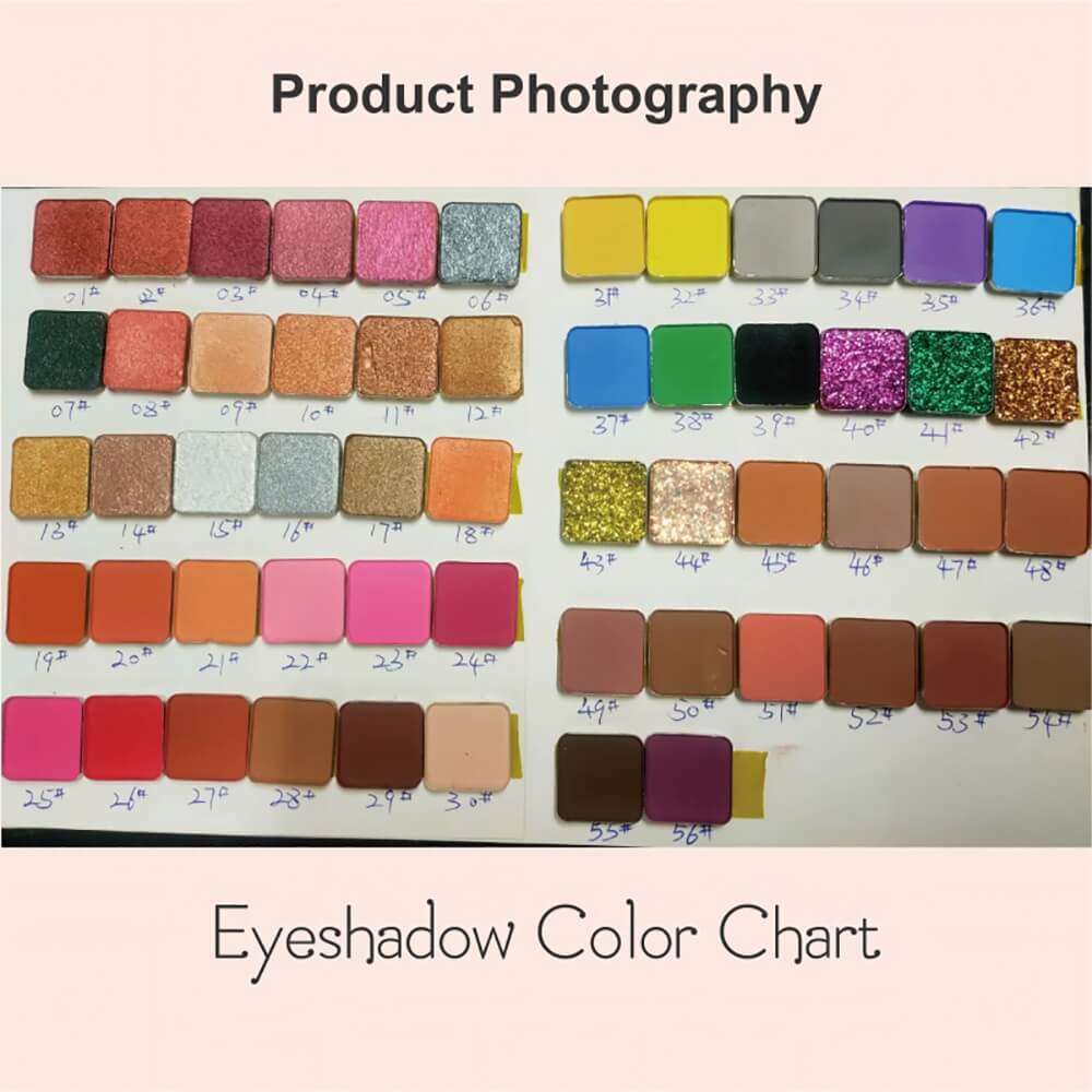 16 colors vegan eyeshadow palette matte glitter long lasting no logo