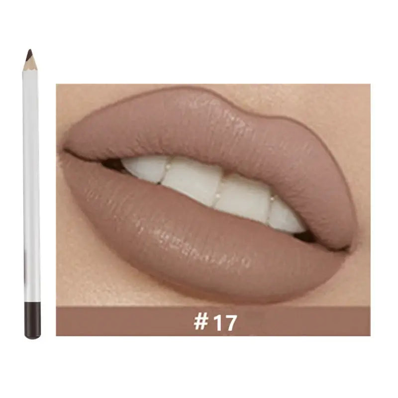 25 color matte lip liner lip color pencil white high pigmented
