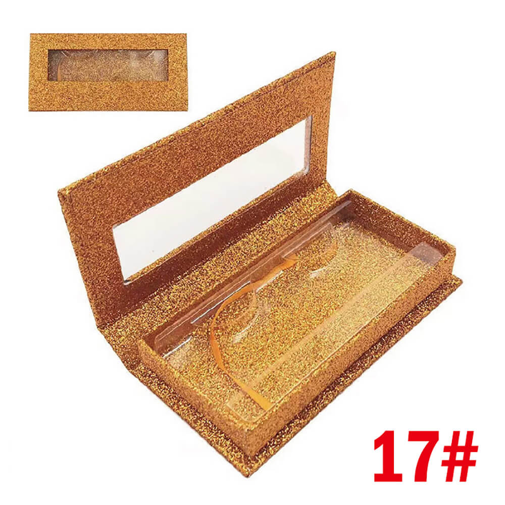 21 color eyelash box empty packaging rectangular window lid box