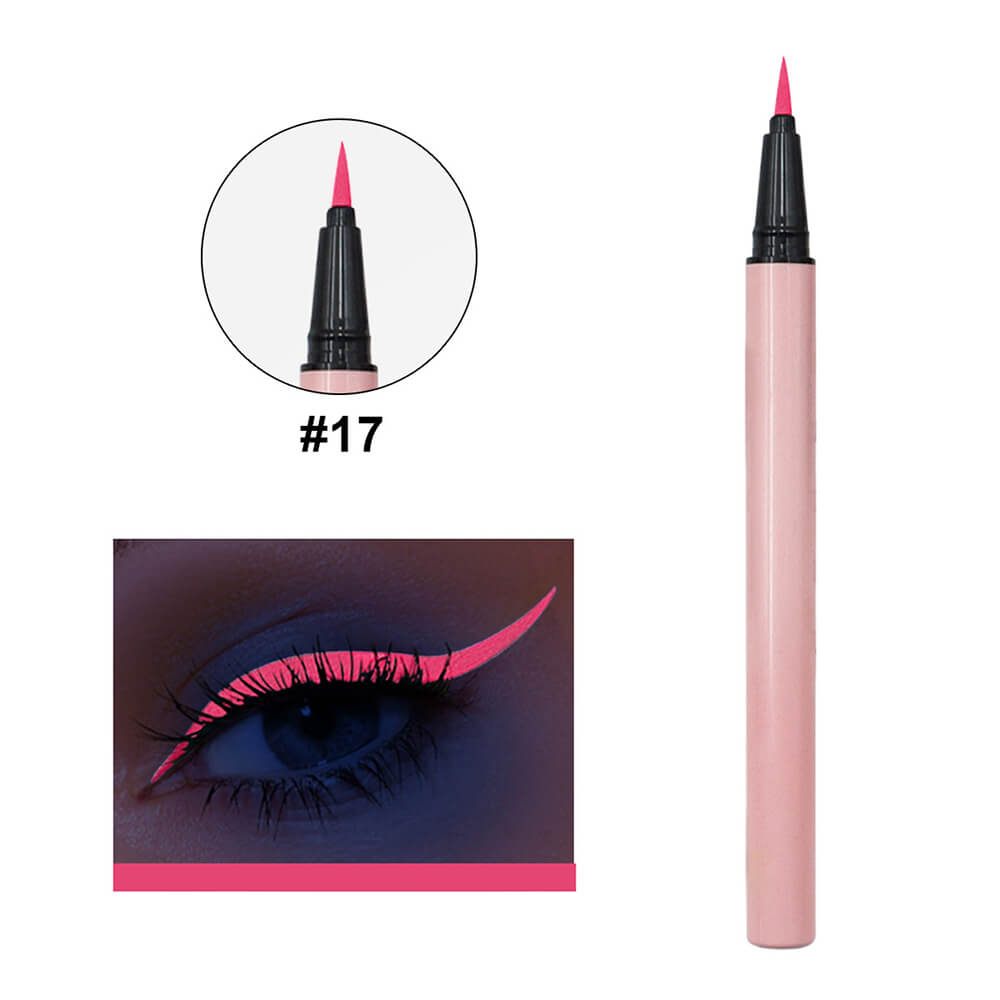 24 color pink liquid eyeliner pencil colorful waterproof long lasting