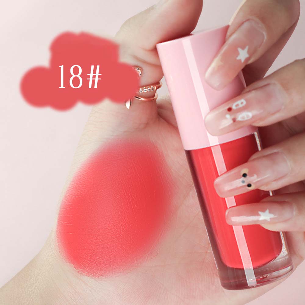 18-color Matte Liquid Lipstick Velvet Mist Lip Cream Waterproof Vegan Lip Mud