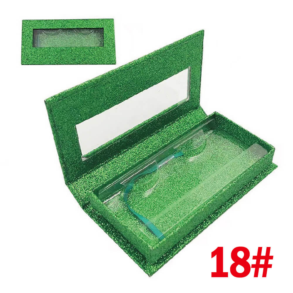 21 color eyelash box empty packaging rectangular window lid box