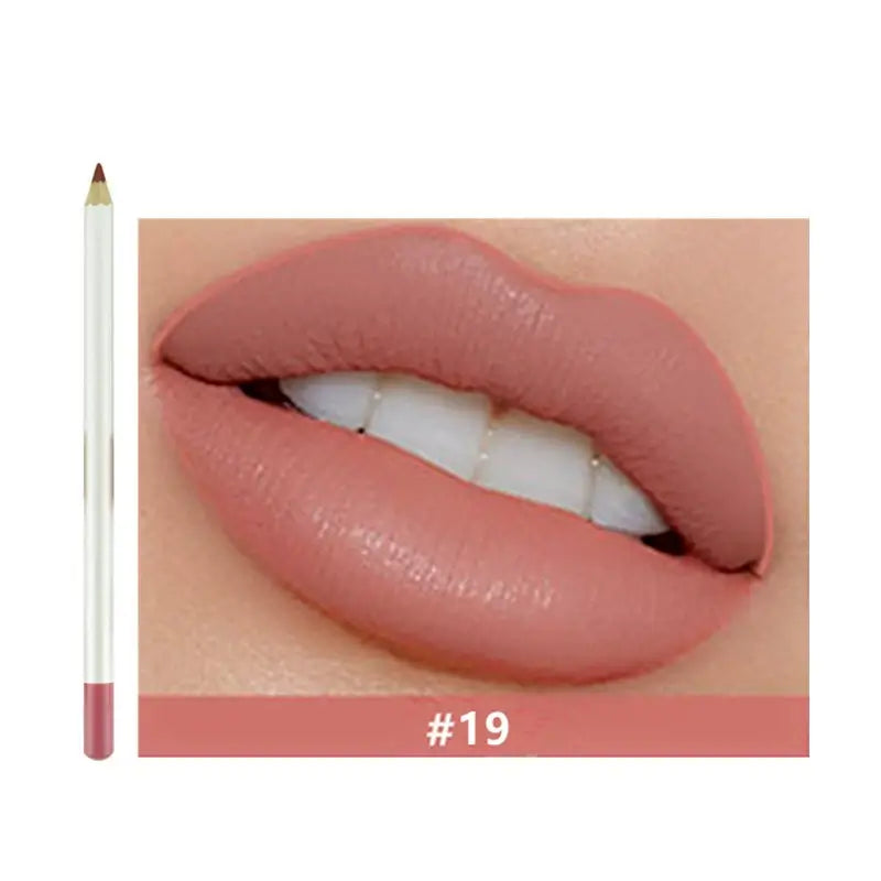 25 color matte lip liner lip color pencil white high pigmented