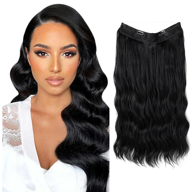 Hair extensions halo hair wig women wigs long curly hair chemical fiber