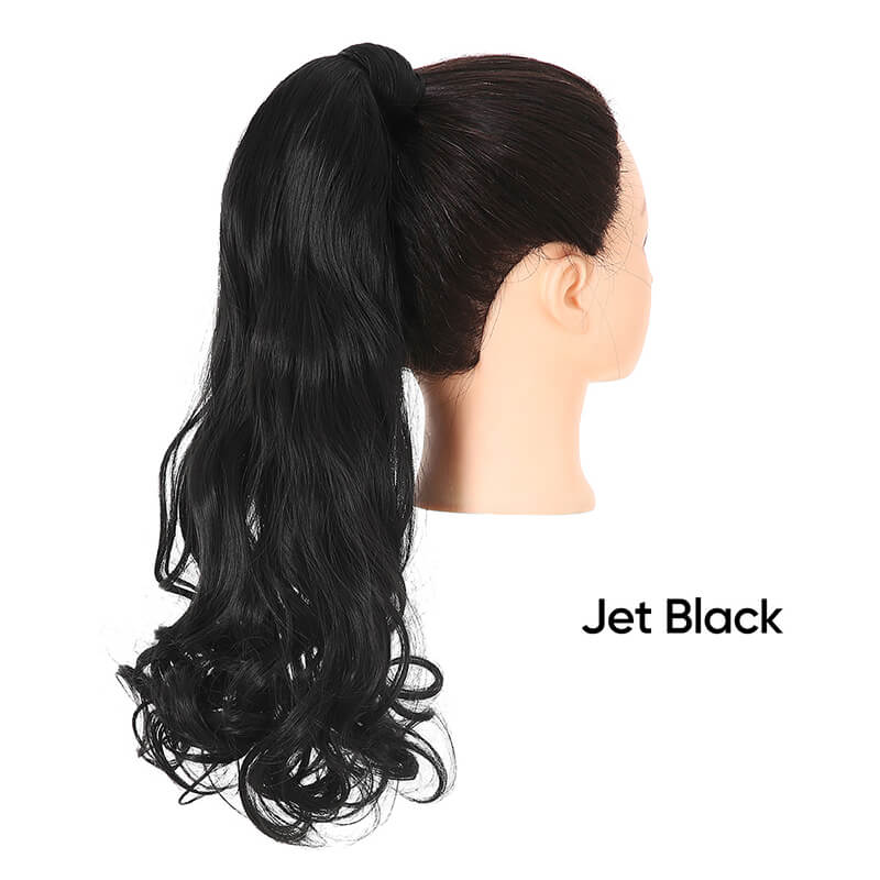 17 colors wigs hair extensions strapped ponytail long curly hair 50cm