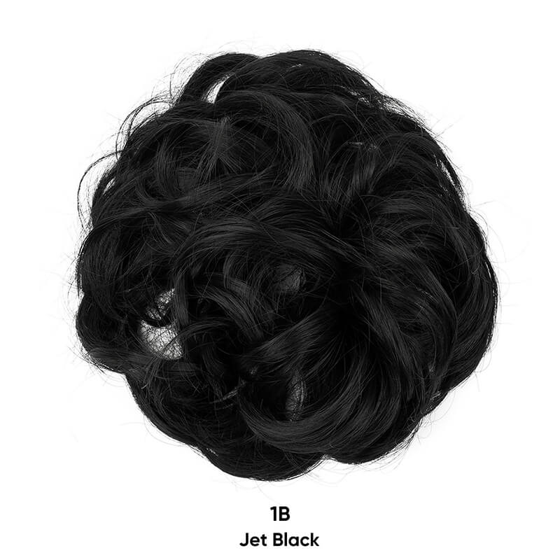 Curly hair buns wigs ball head wigs elastic hair buns flower