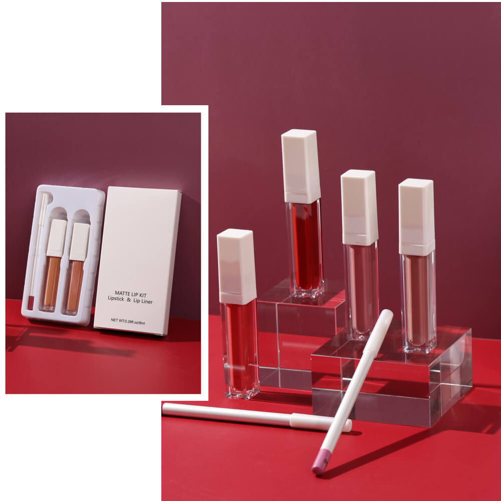 8 color 3-in-1 liquid lipstick set matte non-sticky high pigment