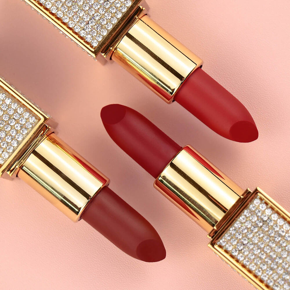 14 color matte lipstick diamond tube creamy moisturizing