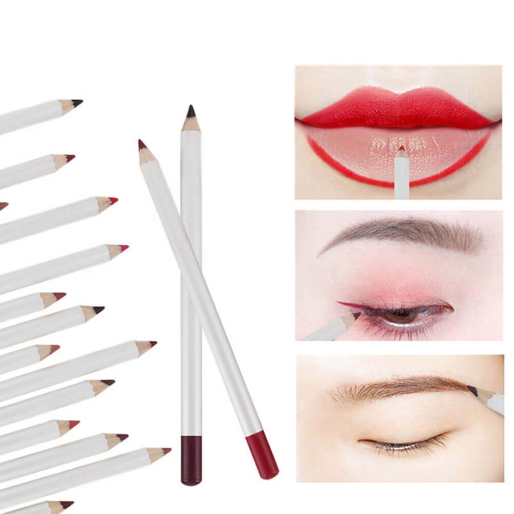 25 color matte lip liner lip color pencil white high pigmented