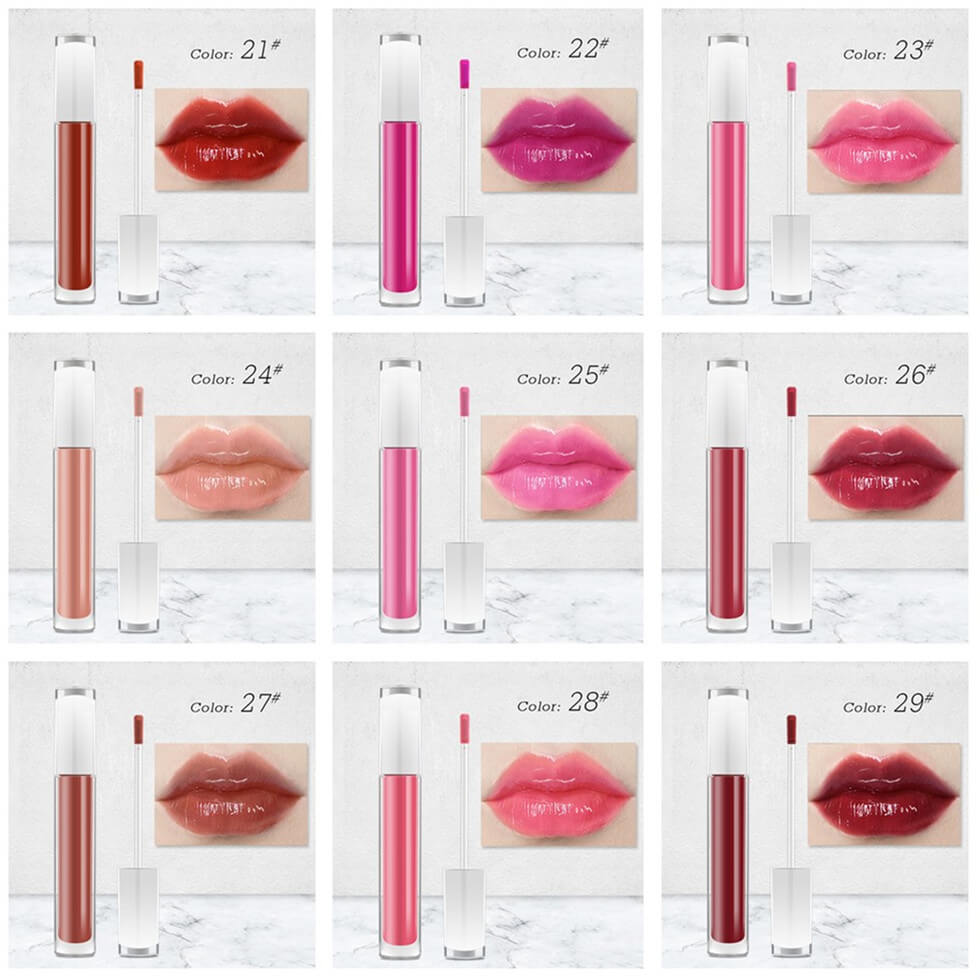 39 color lip gloss nude lip glaze long lasting high pigmented vegan (color 34-39)