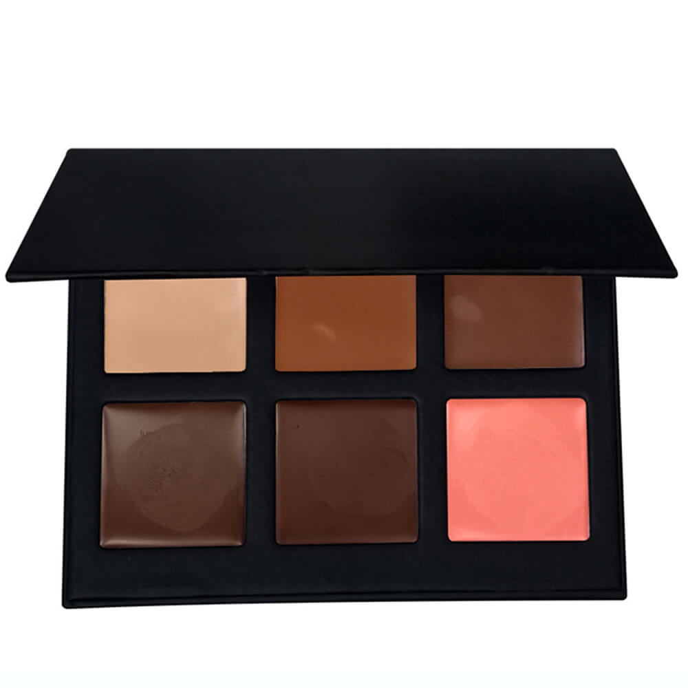 6 color concealer palette full coverage cream bronzer