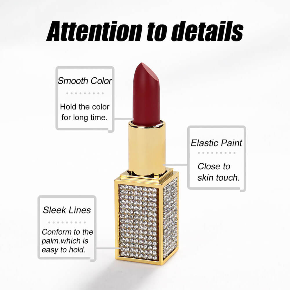 14 color matte lipstick diamond tube creamy moisturizing