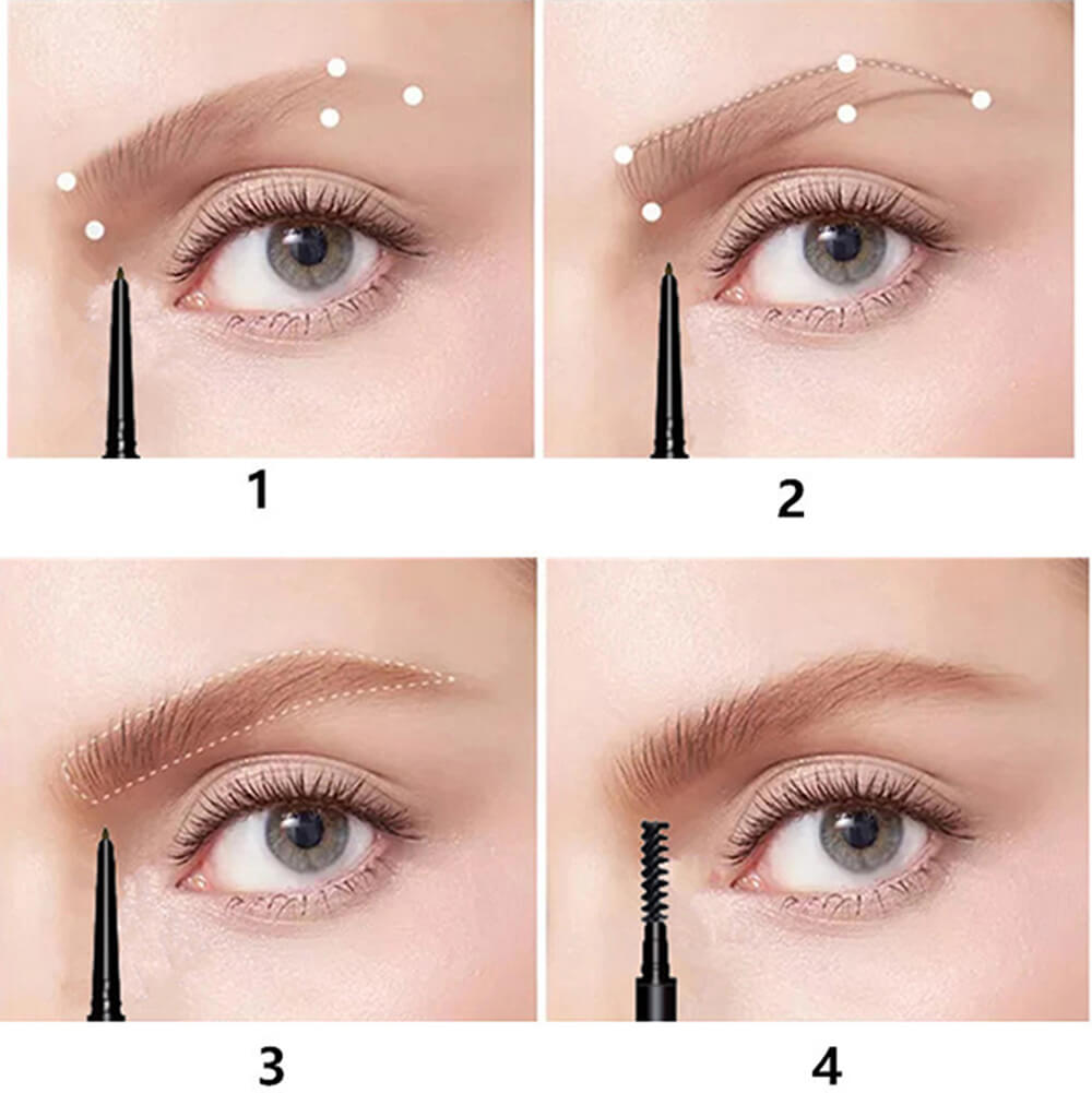 6 color eyebrow pencil ultra-fine waterproof high pigmented