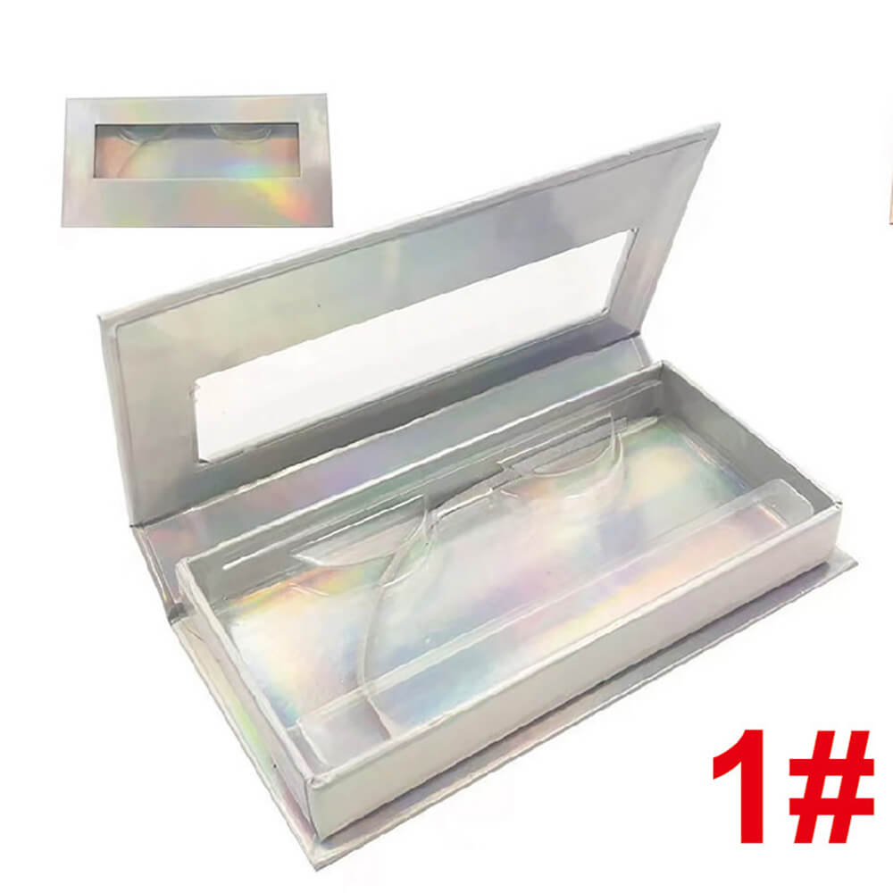 21 color eyelash box empty packaging rectangular window lid box