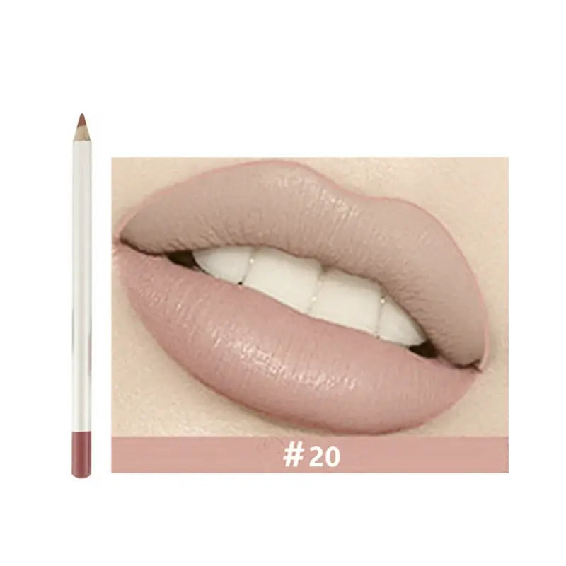25 color matte lip liner lip color pencil white high pigmented