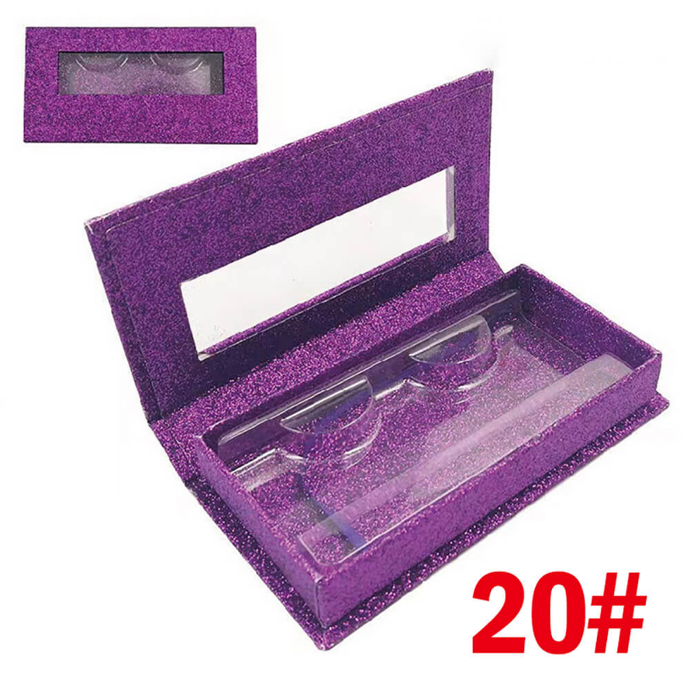 21 color eyelash box empty packaging rectangular window lid box
