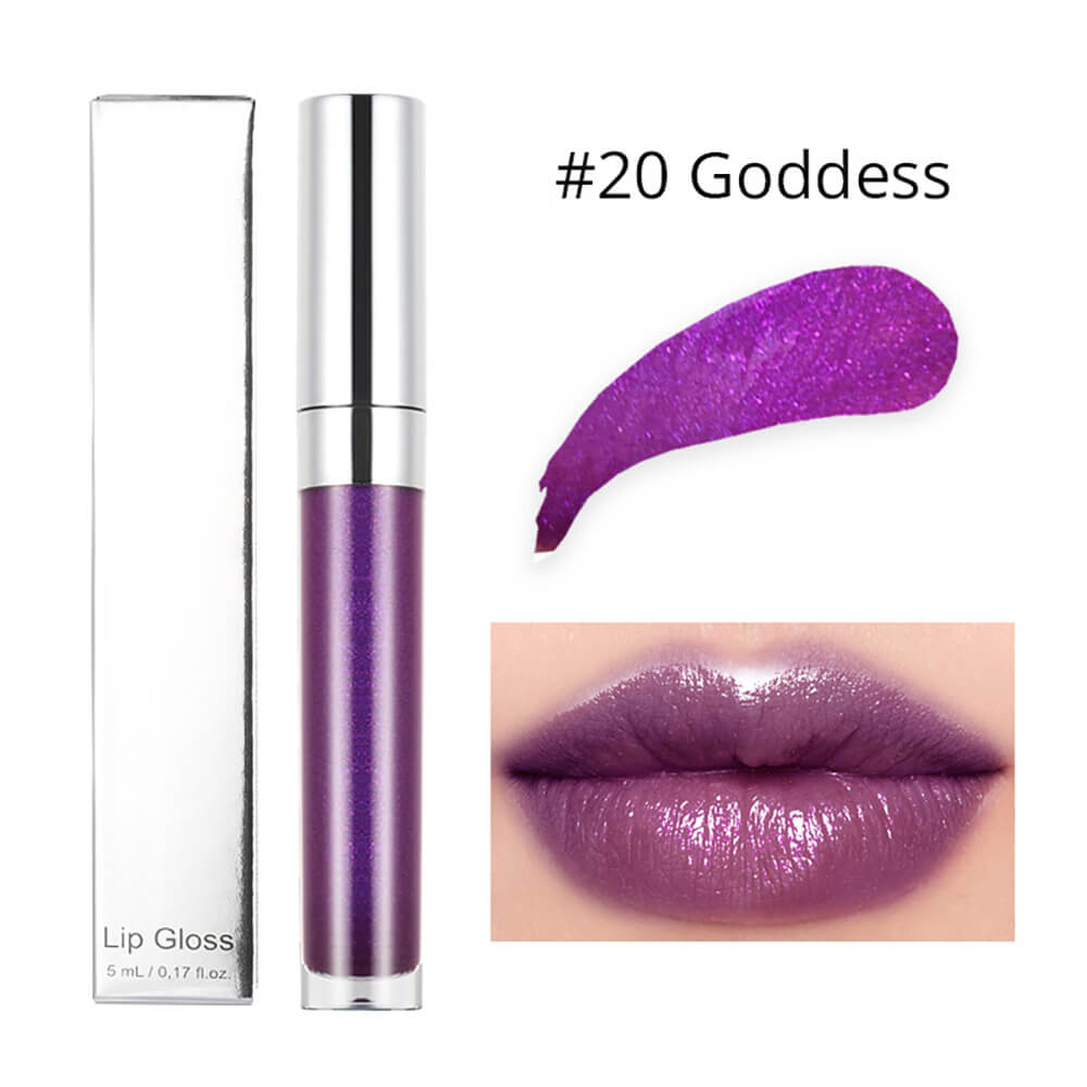 20 Color High Shine Lip Gloss Nude Lip Glaze High Pigmented Plumping Vegan
