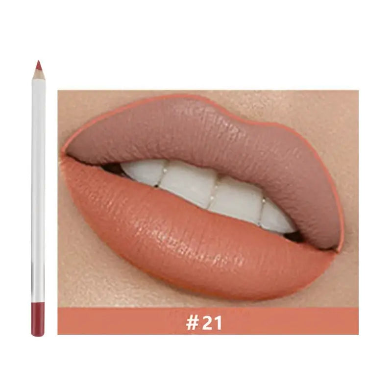 25 color matte lip liner lip color pencil white high pigmented