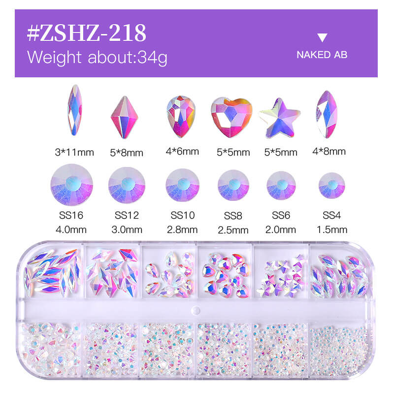 3D DIY nails accessories art rhinestones nail decorations gems