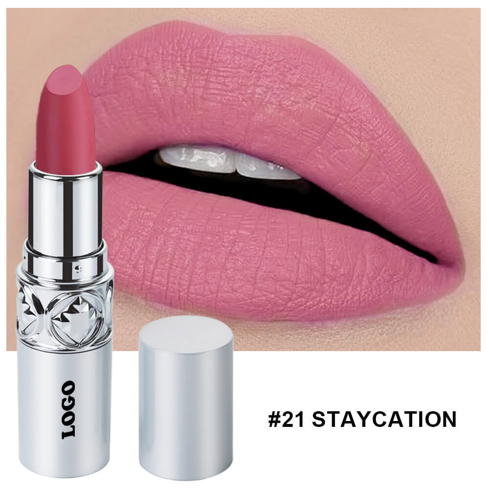 24 color matte lipstick cream waterproof long lasting silver tube