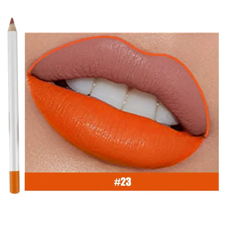 25 color matte lip liner lip color pencil white high pigmented