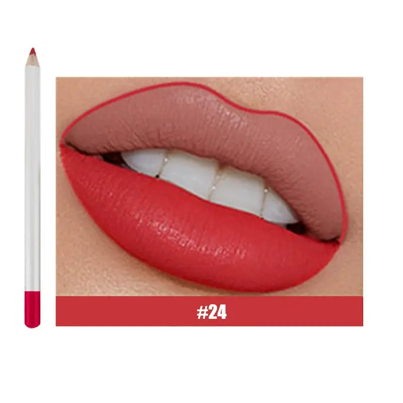 25 color matte lip liner lip color pencil white high pigmented