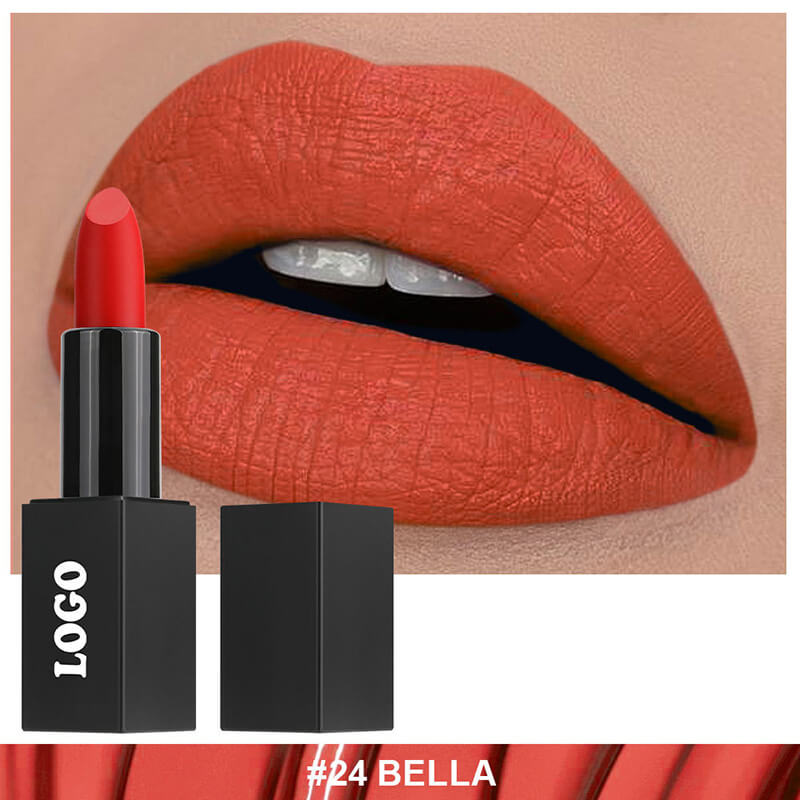 24 Color Matte Lipstick High Pigmented Long Lasting Vegan Private Label