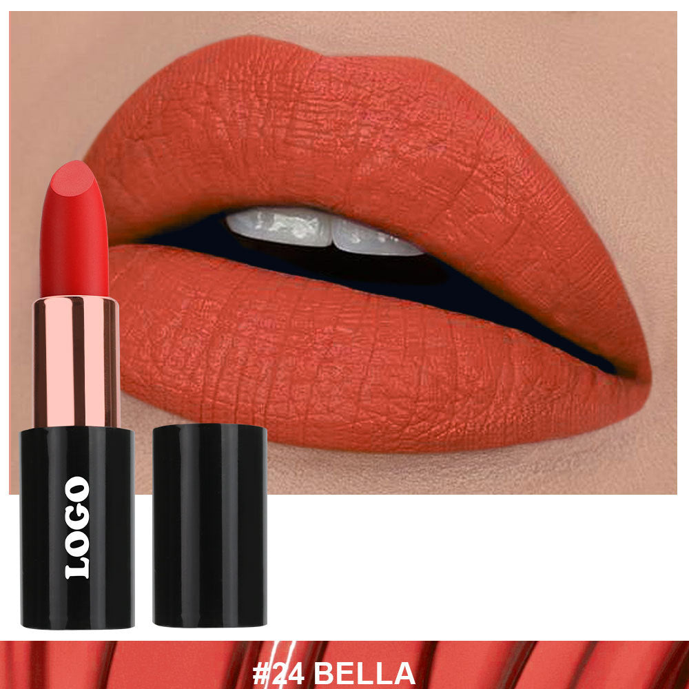 24 Color Matte Lipstick Nude No Dry Lips High Pigment Waterproof Magnetic Tube