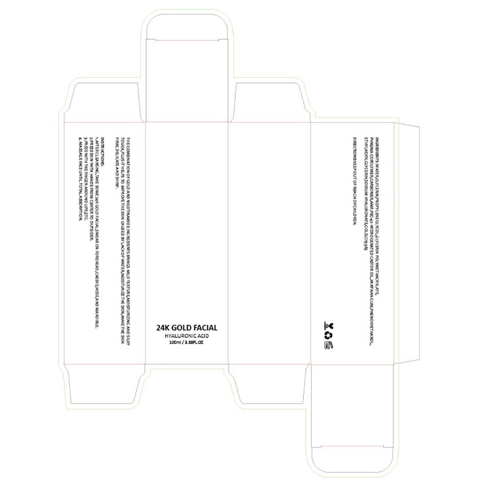 Sérum visage 24 carats à l'acide hyaluronique, essence anti-âge et vitamine C, 100 ml