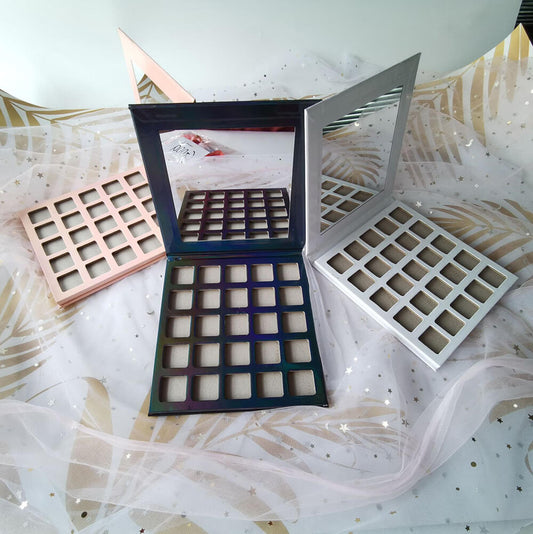 25 Color Diy Eyeshadow Palette Square Color 22Mm High Pigmented Waterproof