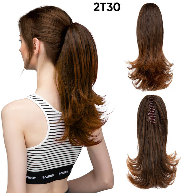Short wigs hair extensions curly ponytail natural fluffy ponytail with clip