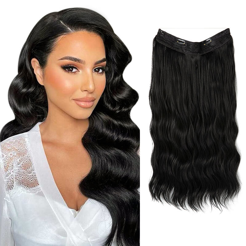 Hair extensions halo hair wig women wigs long curly hair chemical fiber