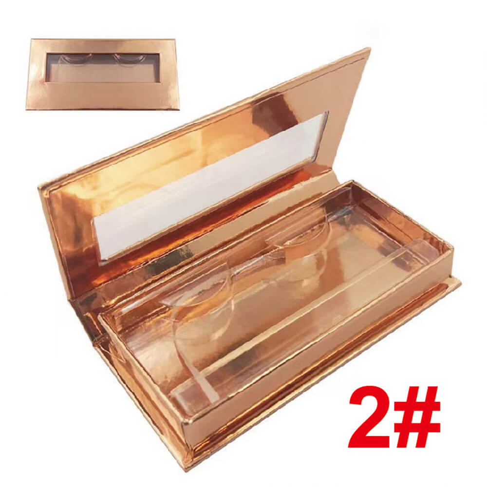 21 color eyelash box empty packaging rectangular window lid box