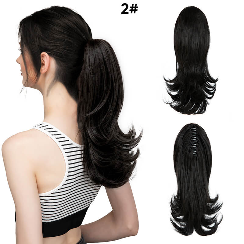 Short wigs hair extensions curly ponytail natural fluffy ponytail with clip