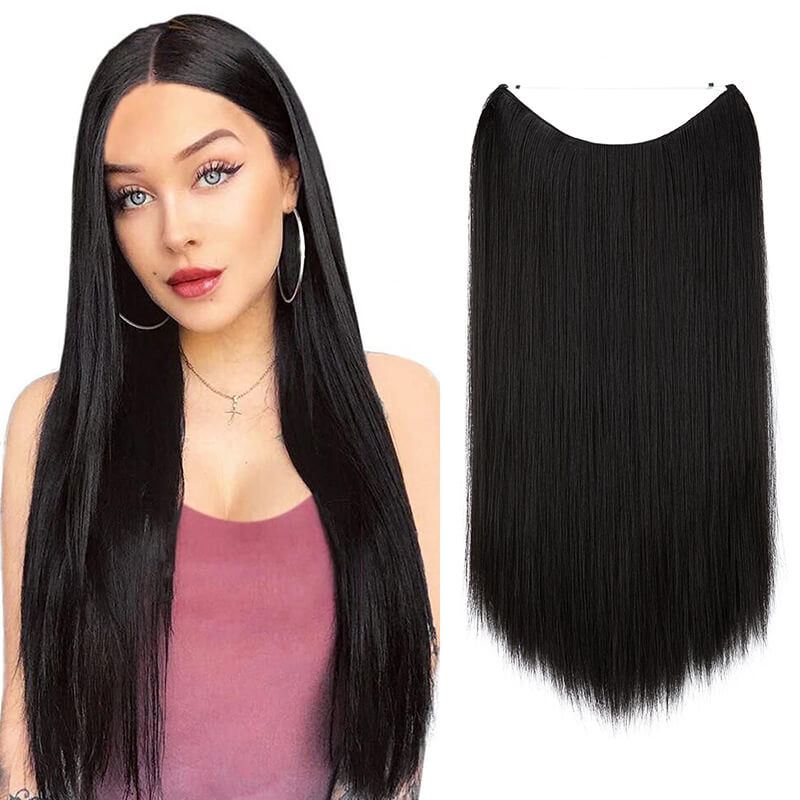Hair extensions women wigs natural wig one-piece long straight hair