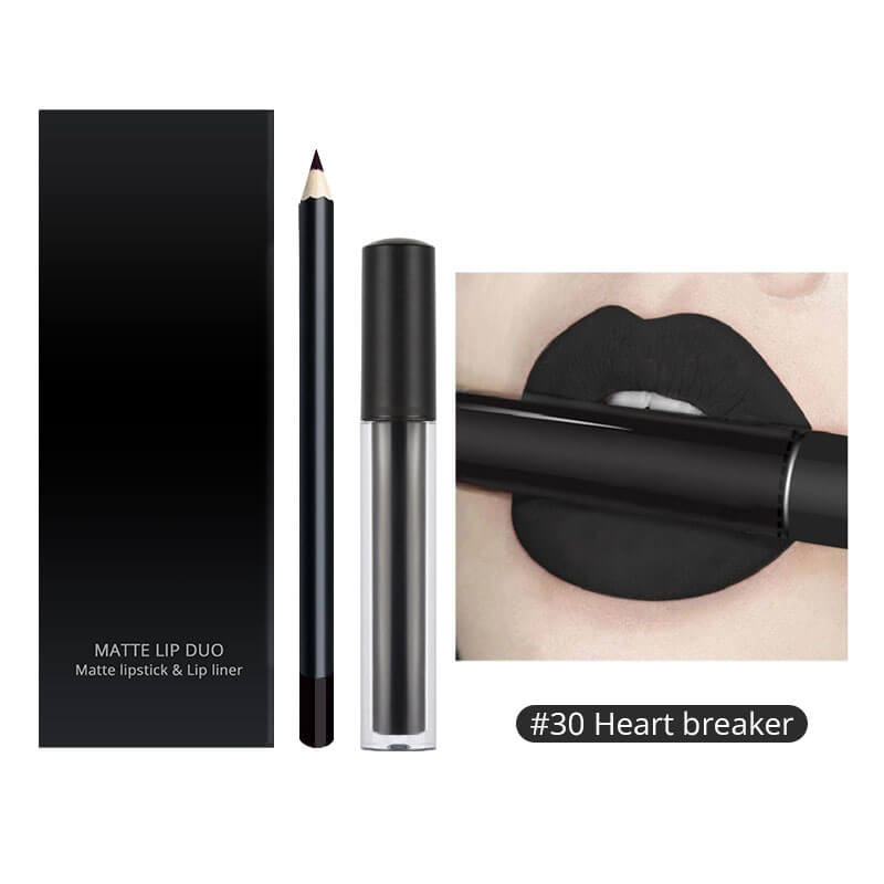 30 Color Liquid Lipstick Lip Liner Set Matte Lipstick Kit Long Lasting Waterproof