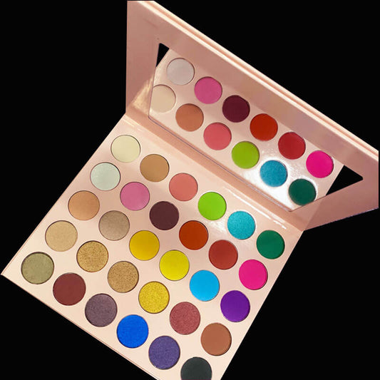 Palette de 30 fards à paupières roses mats, hautement pigmentés et waterproof