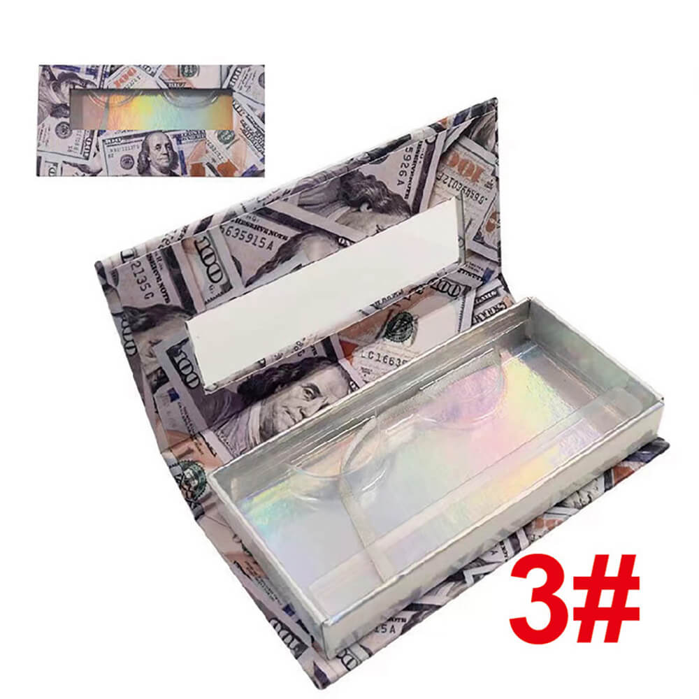 21 color eyelash box empty packaging rectangular window lid box