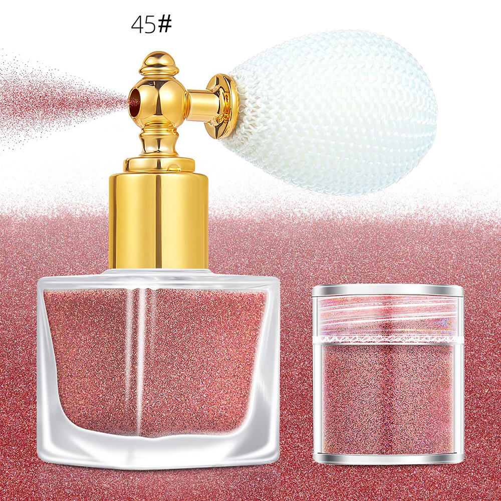 26 color highlighter powder glitter spray for face body hair (1 bottle of spray + 1 refill)