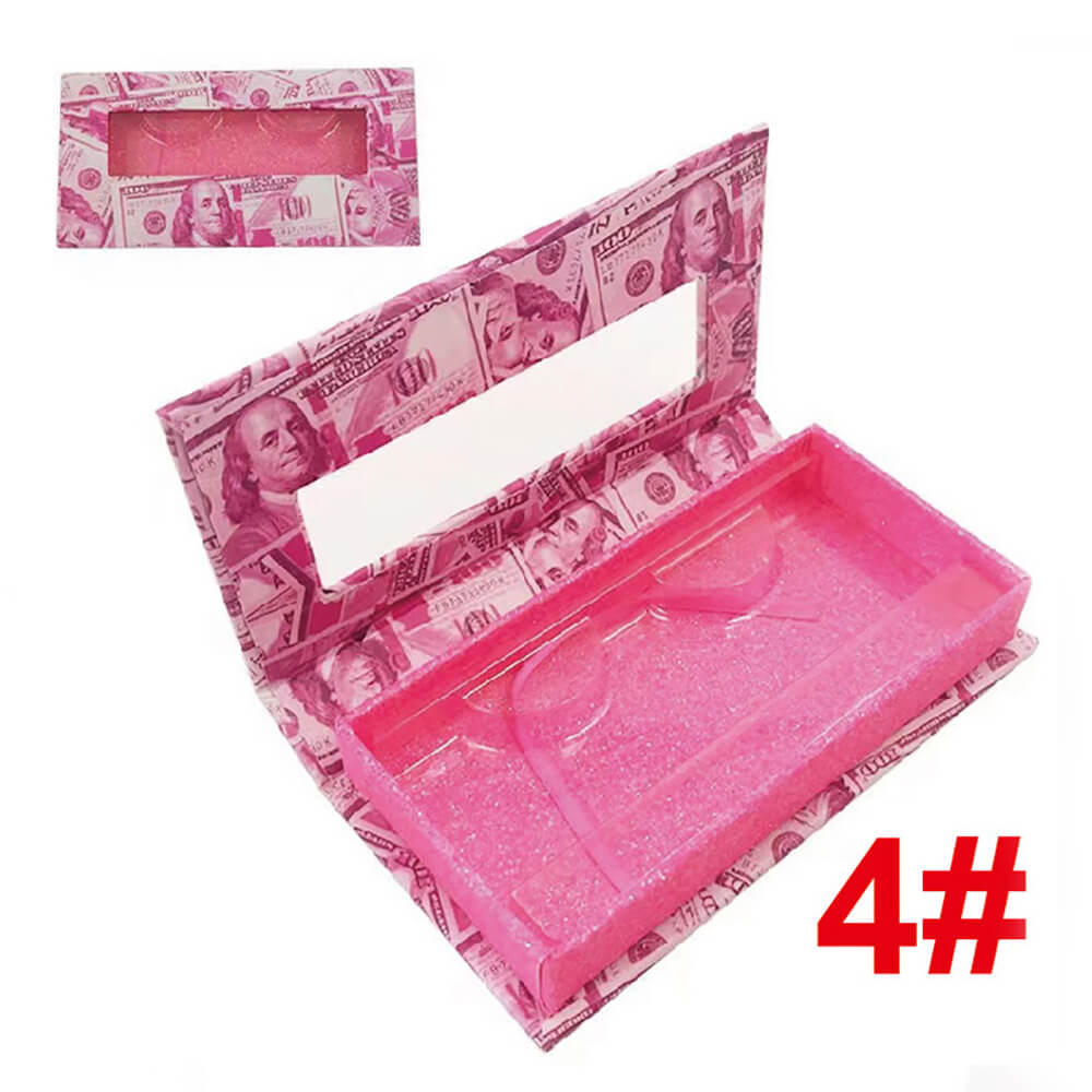 21 color eyelash box empty packaging rectangular window lid box