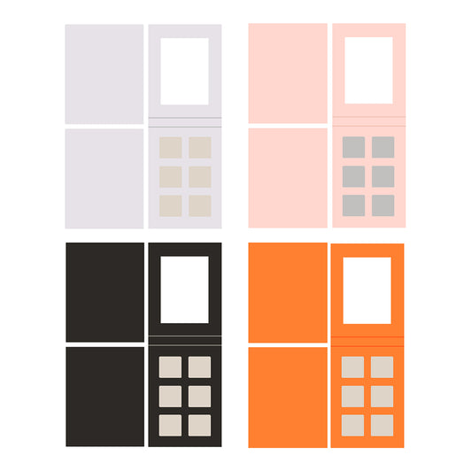 6 color DIY eyeshadow palette square color 22mm high pigmented waterproof