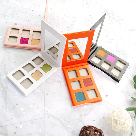 6 color DIY eyeshadow palette square color 22mm high pigmented waterproof