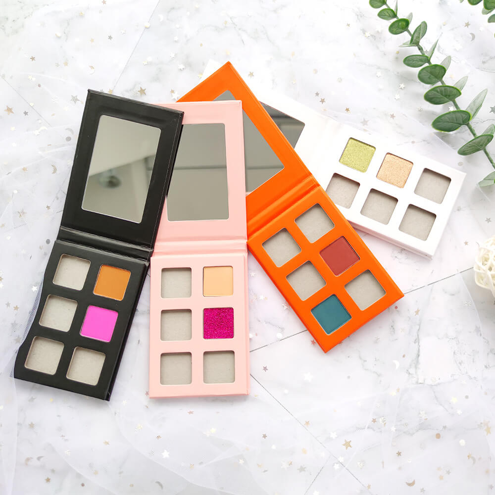 6 color DIY eyeshadow palette square color 22mm high pigmented waterproof