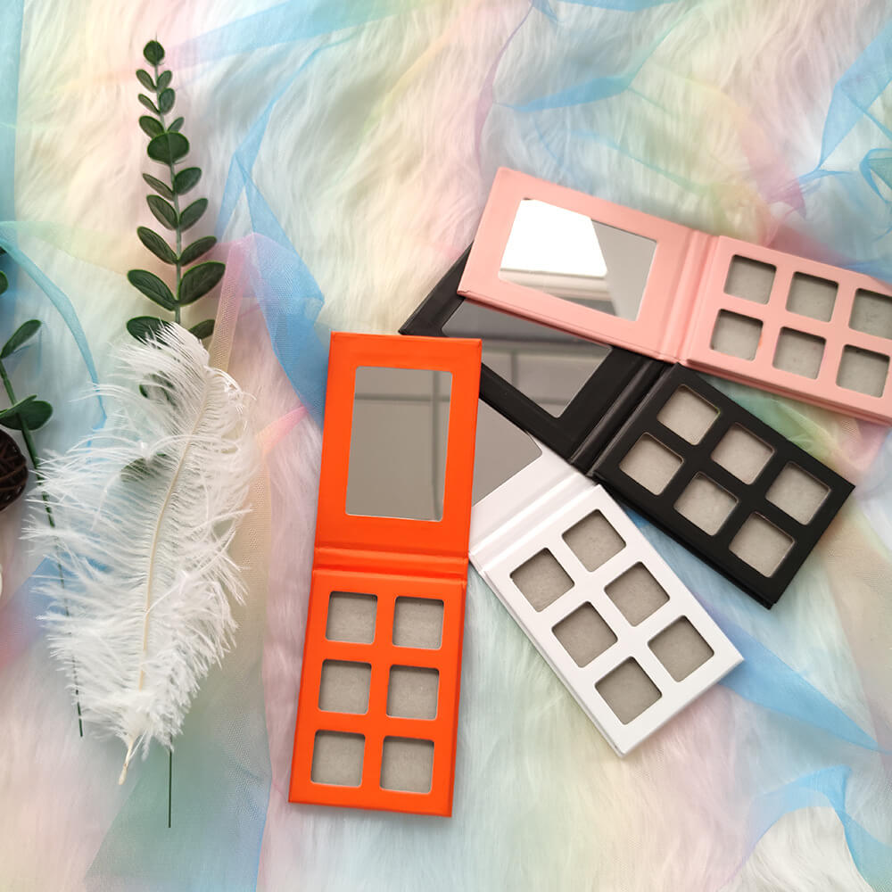 6 color DIY eyeshadow palette square color 22mm high pigmented waterproof