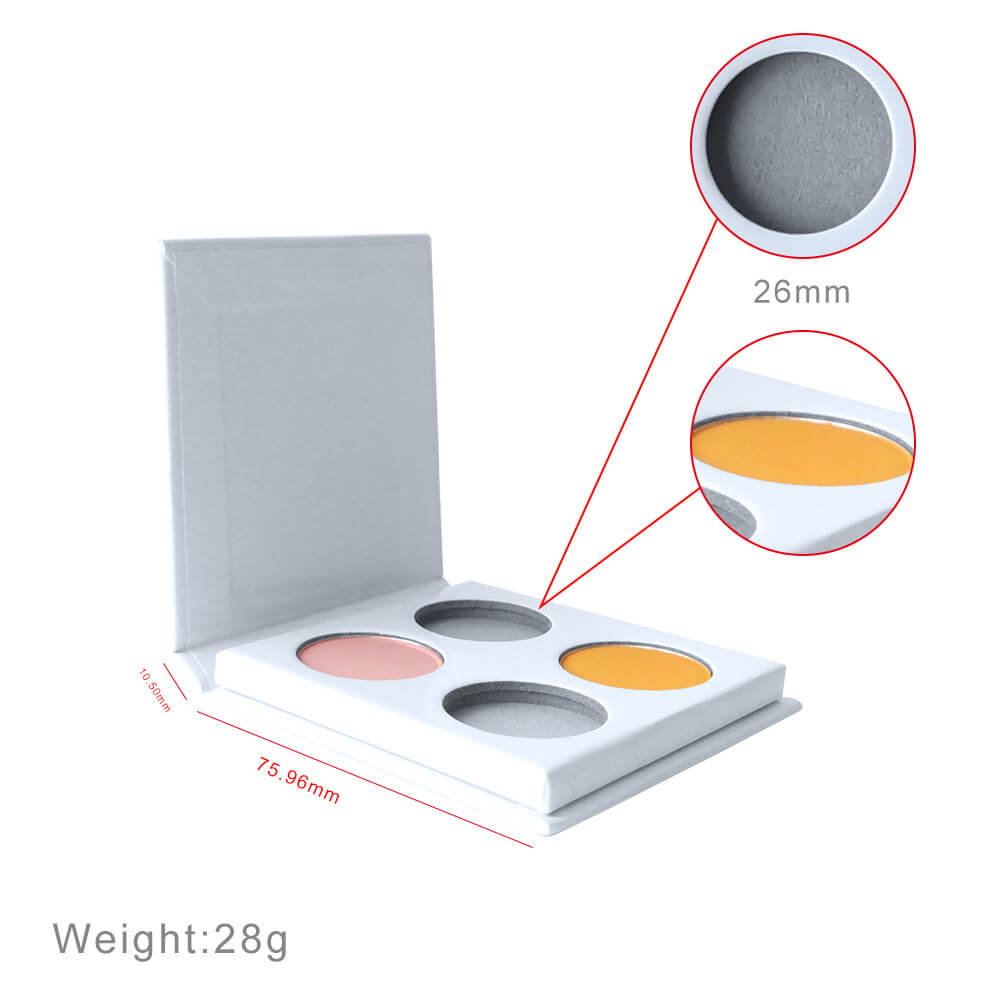 4 color DIY eyeshadow palette 26mm high pigmented private label